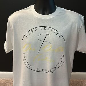 White Short Sleeve Customized Tee